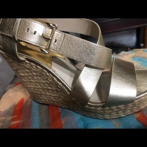 Michael Kors Gold Wedges